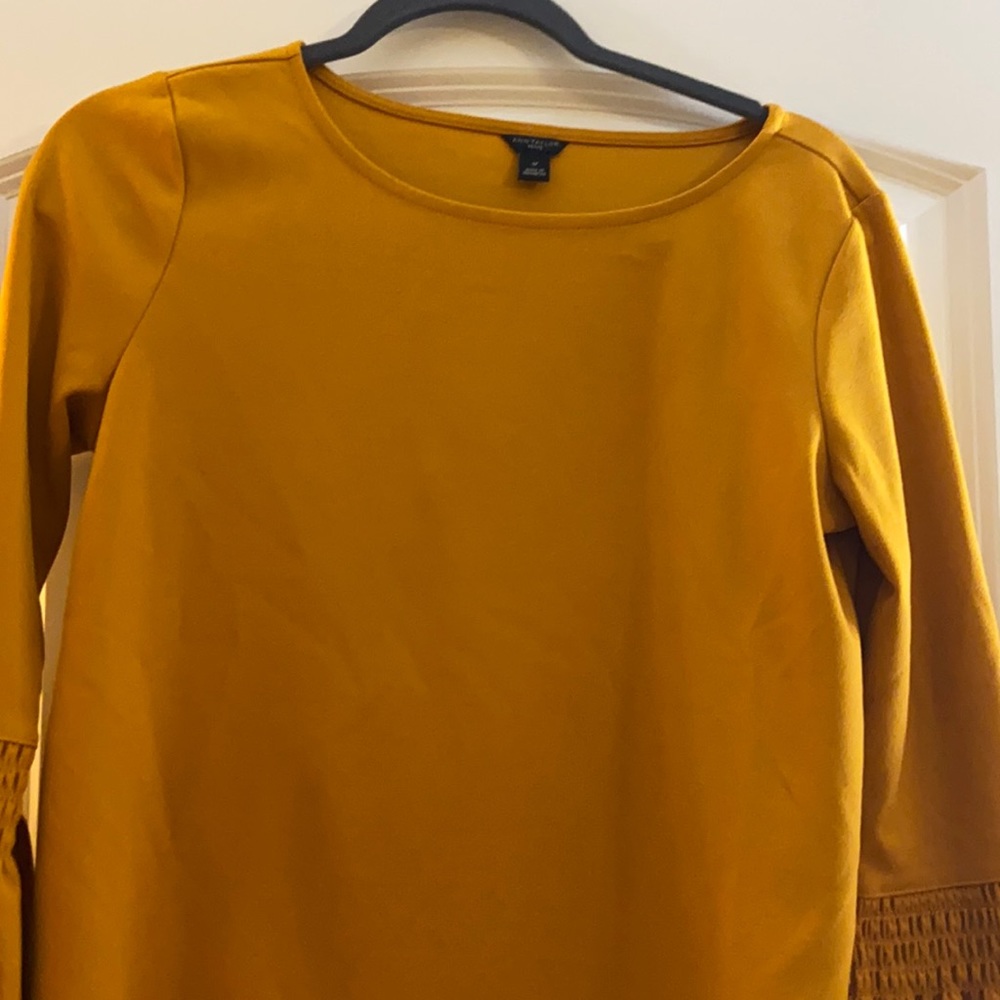 Ann Taylor mustard color long sleeve shirt
